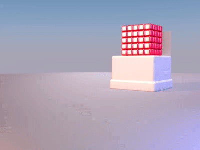 Playing with Physics #2 3d animation cube falling physics playing pushing render