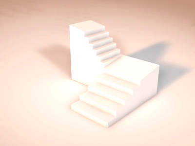 Physics Test 8 | The Staircase 3d animated animation cgi color cube cubes design falling physics render stairs