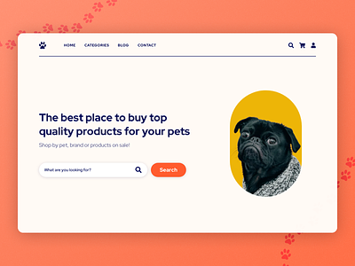 Online Pet Store animals branding design e-commerce minimal pet shop ui ux website