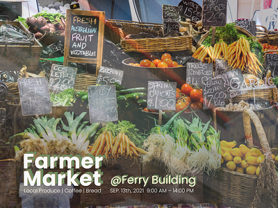 Fresh morning to Farmer Market unsplash figma weekly warm up poster