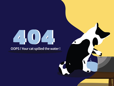 Cat with 404 404 cat illustration illustrator weeklywarmup