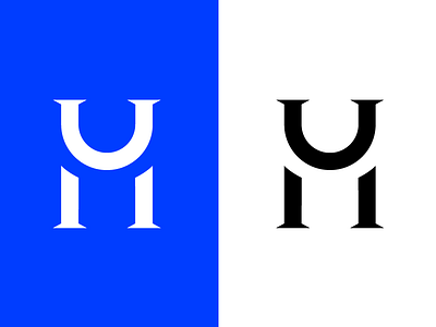 UH logo (Personal Logo) branding design flat icon logo typography vector