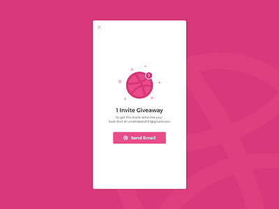 One Dribbble Invite app design dribbble email invite shot ui