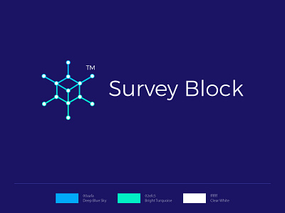 Survey Block for Blockchain App app block blockchain branding clean creative design gradient logo survey