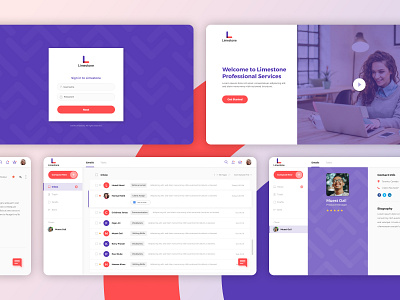 Limestone Dashboard Design clean creative dashboard design email flow interface login mailclient profile ui ux