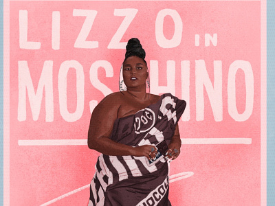 Lizzo In Moschino art direction digital fashion fashion illustration graphic design illustration photoshop