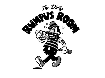 The Dirty Rumpus Room mascot design