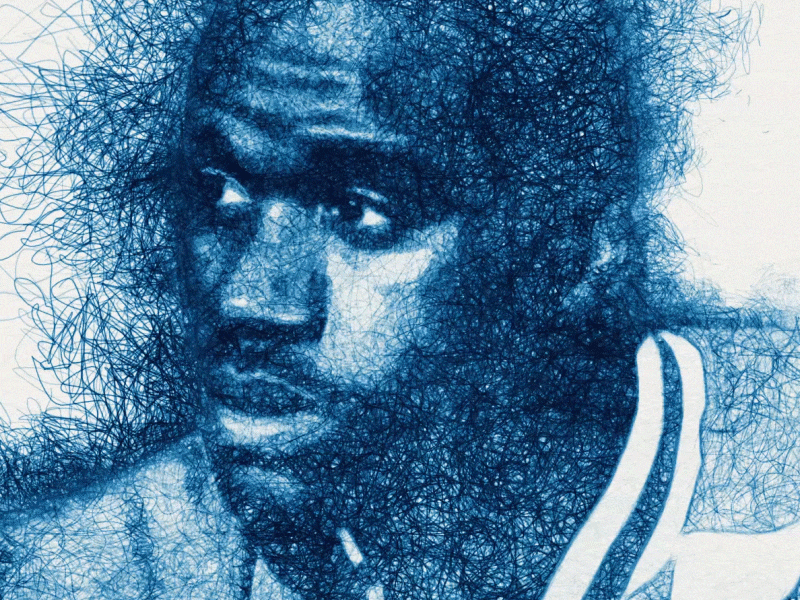 Shaq Scribble animation basketball blue color illustration orlando magic pen scribble shaq