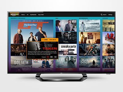 Amazon Video adobexd amazon films movies ratings streaming tv ui