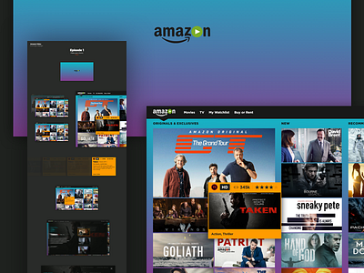 Amazon Video Concept - Episode 1 adobexd amazon films movies ratings streaming tv ui