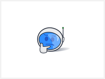 Umm... something went wrong - Error page visual 500 app emoji error error page helmet icon illustration spaceman thinking