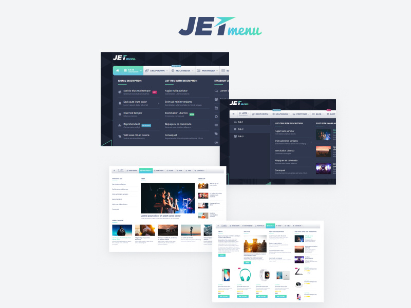 JetMenu plugin for Elementor by Crocoblock on Dribbble