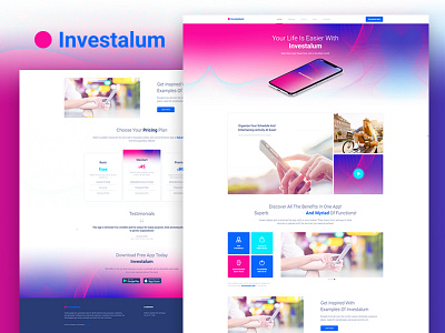 Investalum — Corporate App Elementor Template app corporate demo digital products mobile skin web design website wordpress