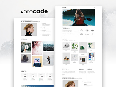 Brocade — Minimal Design Studio Elementor Template creative agency demo design studio minimal skin web design web site wordpress