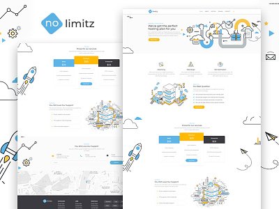No Limitz — Hosting Elementor Template demo eb design hosting it seo services skin web design website wordpress
