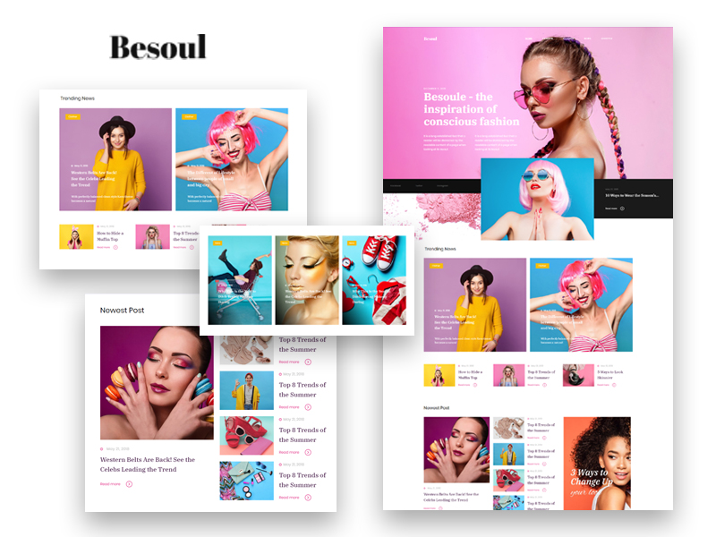 Besoul — Fashion Blog Elementor Template by Crocoblock on Dribbble