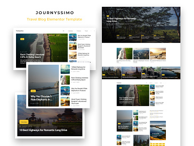 Journyssimo - Travel Elementor Template adventure journey roadsters template tour operator travel agency traveling web design web development wordpress