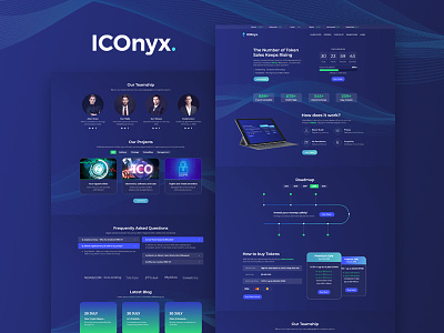 ICOnyx — Cryptocurrency Elementor Template bitcoin business corporate cryptocurrency finance ico template web design web development website wordpress