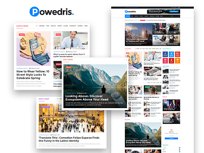 Powedris — News Portal Elementor Template commercial events magazine news newspaper portal web design web development website