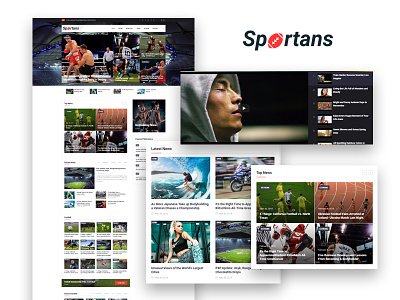 Sportans — Sports News Elementor Template blog elementor news skin sports template uiux web design web development wordpress