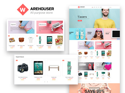 Warehouser — Multibrand Online Store Elementor Template