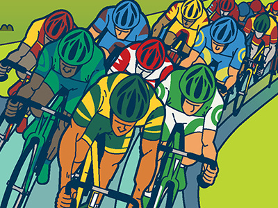 Cropped image of UCI Bike Race Poster