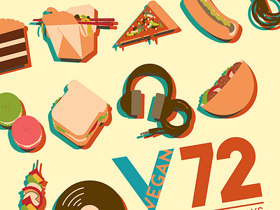 Vegan 72 food vegan art vector design