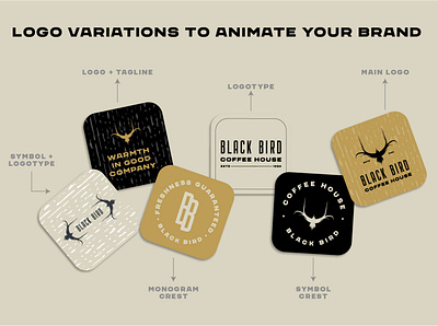 Black Bird logos to animate your brand brand identity branding coaster design design graphic design brand idea logo logo creation logo designer éducation