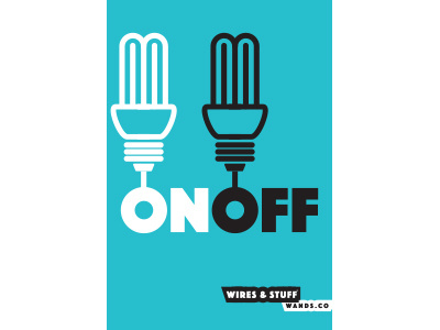 Wires & Stuff - Advert ad advertizing blue design graphic design brand icon idea light bulb logo logo creation logo designer