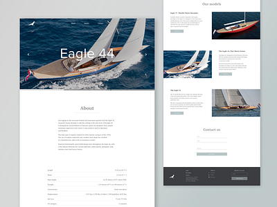 Design Concept for Yacht Website