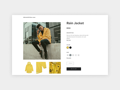 Product Page for Streetwear Brand Website