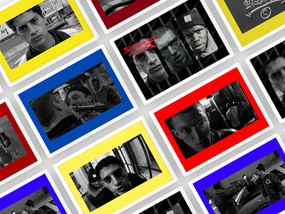 La Haine Frames art black and white cinema design france la haine mobile movie typography ui ux website