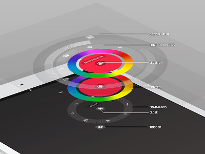 Radial Menu Concept Dma circle controls explore menu navigation radial ui