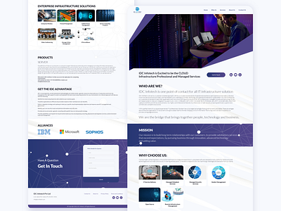 Landing Page for IDC Infotech adobe xd landing page ui uiux web webdesign