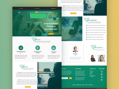 Agency Landing Page Design design landing page minimal typography ui ux web template