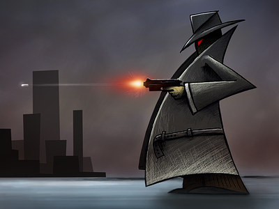 Gangster character city dark illustration noir stylisation stylised urban vector