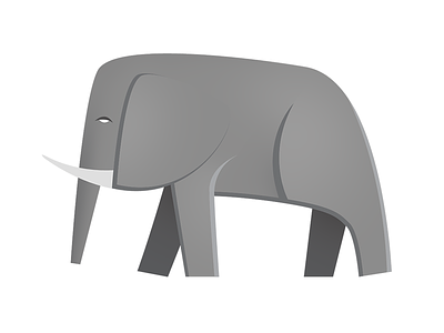 Elephant animal character elephant flat illustration stylisation stylised vector