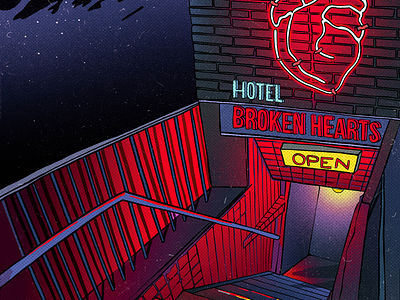 Hotel Broken hearts illustration comics