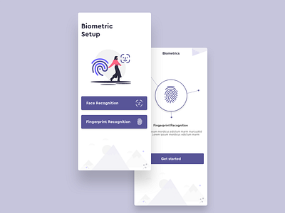 Biometric Setup mobile ui product design shot ui user interface ux