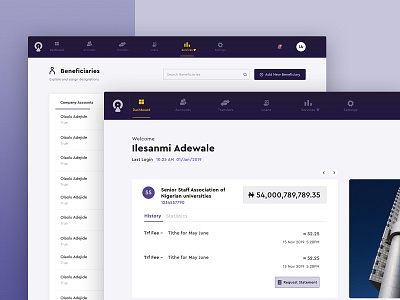 Internet Banking Dashboard