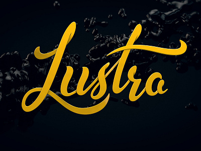 Lustra 3D lettering 3d black cinema 4d font lettering liquid lustra festival realflow yellow