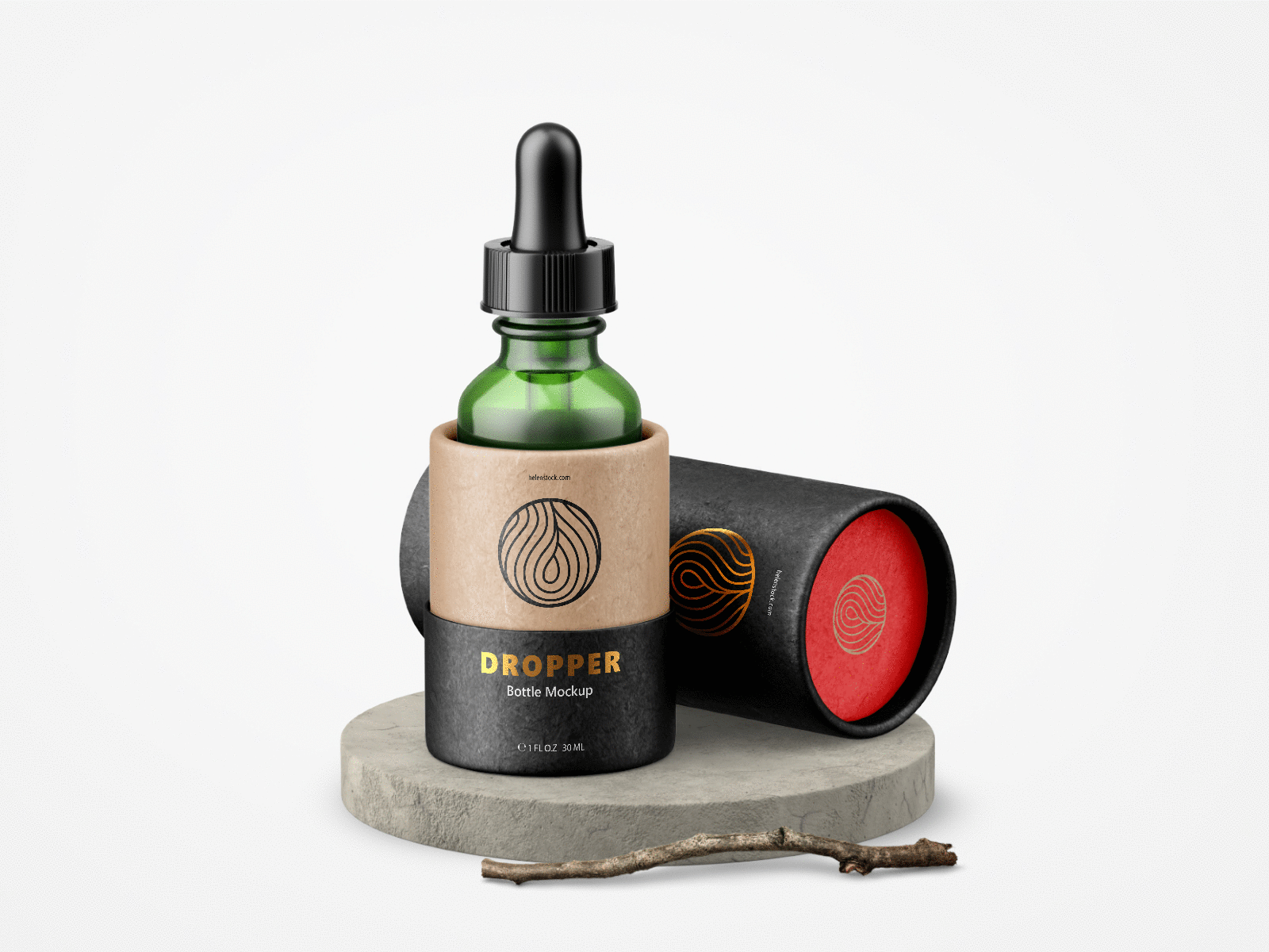 Dropper Bottle with Tube Mockup aromatherapy branding cannabidiol cosmetic dropper bottle dropper bottle mockup dropper oil glass herbal kraft tube medical mockup oil organic packaging pipette tincture tube vitamins weed oil