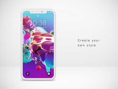 Example of using the "Focus" graphic set 3d abstract app colors concept creative design graphic illustration shapes ui web