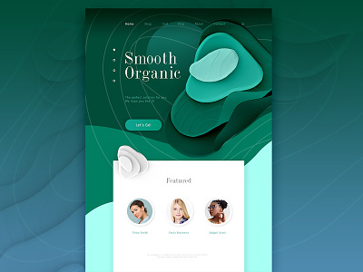 Set of graphic elements “Smooth Organic”. Web. composition cosmetics design graphic illustration lending salon shapes ui ux web website