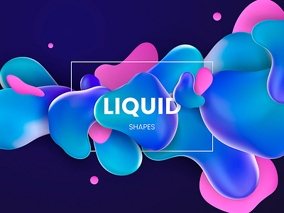Liquid Shape 04 3d abstract blue bright bubble colorful composition creative design flow glow gradient graphic illustration liquid neon shapes trend vector vivid