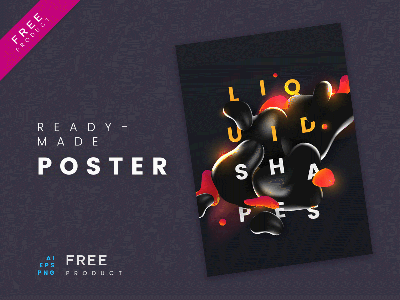 Dark liquid shapes Free 3d abstract banner composition creative design download download for free examples free gif graphic illustration liquid organic poster readymade shapes trend vector