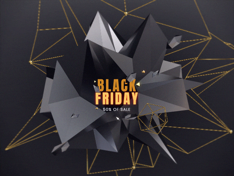 Black Friday 3d abstract animation black friday branding design e commerce e shopping gif graphic promote sale shapes vector