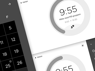 Meeting room screens touch ui wireframes