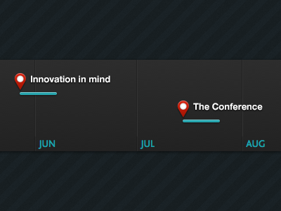 Timeline dark ui date events time timeline