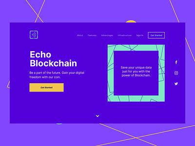 Echo - Crypto landing page concept design bitcoin blockchain capital concept crypto cryptocurrency landing trading web webdesign